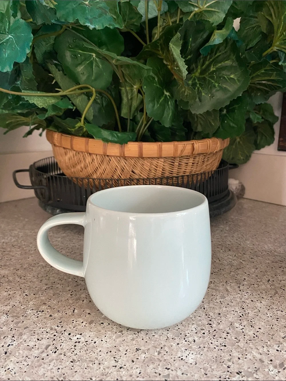 NWOT==Set of 2 Crate & Barrel “Camden Sky” Pale Blue Stoneware Coffee Mug